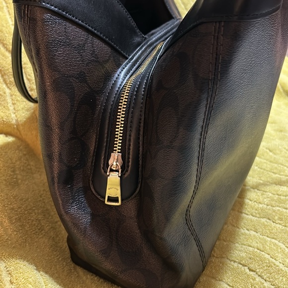 Coach Bags Coach Hallie Shoulder Bag In Signature Canvas Brown